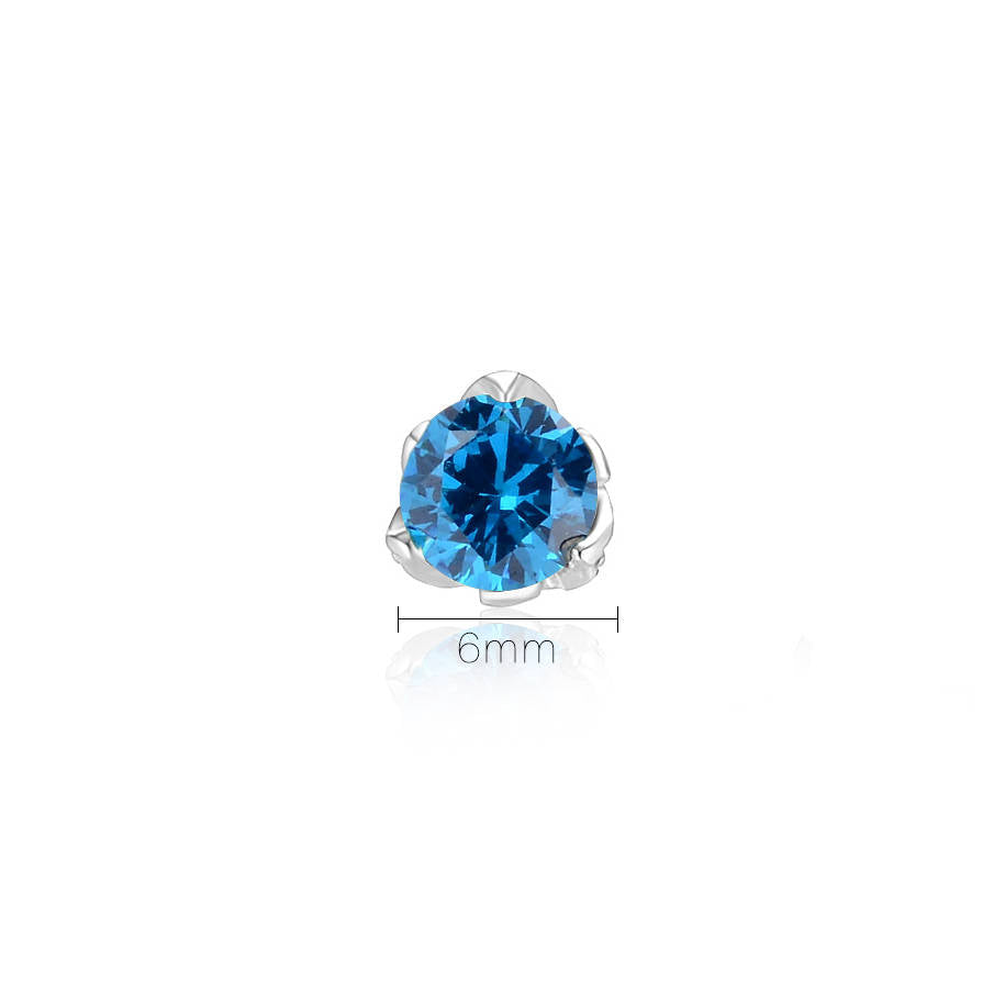 May Birthday Bequest Rhodium White Plated Emerald Green Cubic Zirconia CZ Stud Earrings - TiaraBleu
