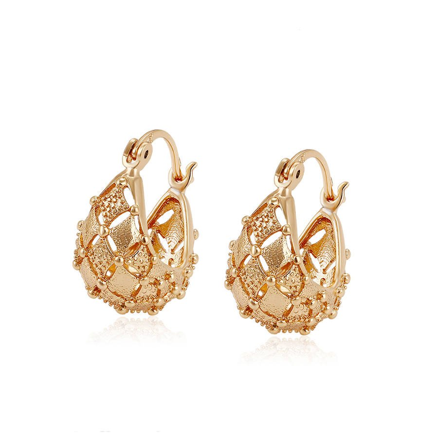 Veneziano 18k Gold Rose Plated hoops - TiaraBleu