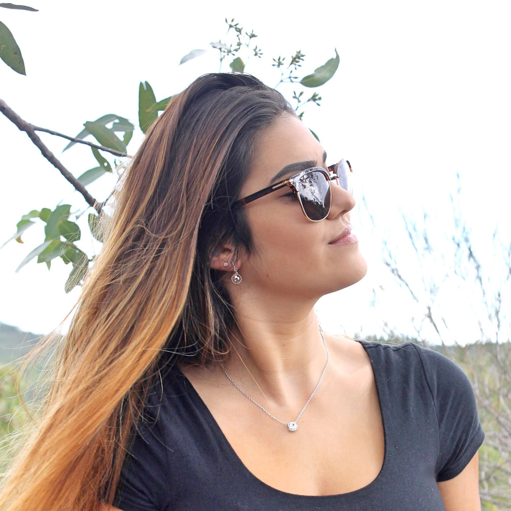 Tiara-"Whos The Boss" Flat Top Tortoise Shell Sunglasses - TiaraBleu